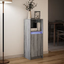 vidaXL szürke sonoma szerelt fa tálalószekrény LED-del 38x34x100 cm