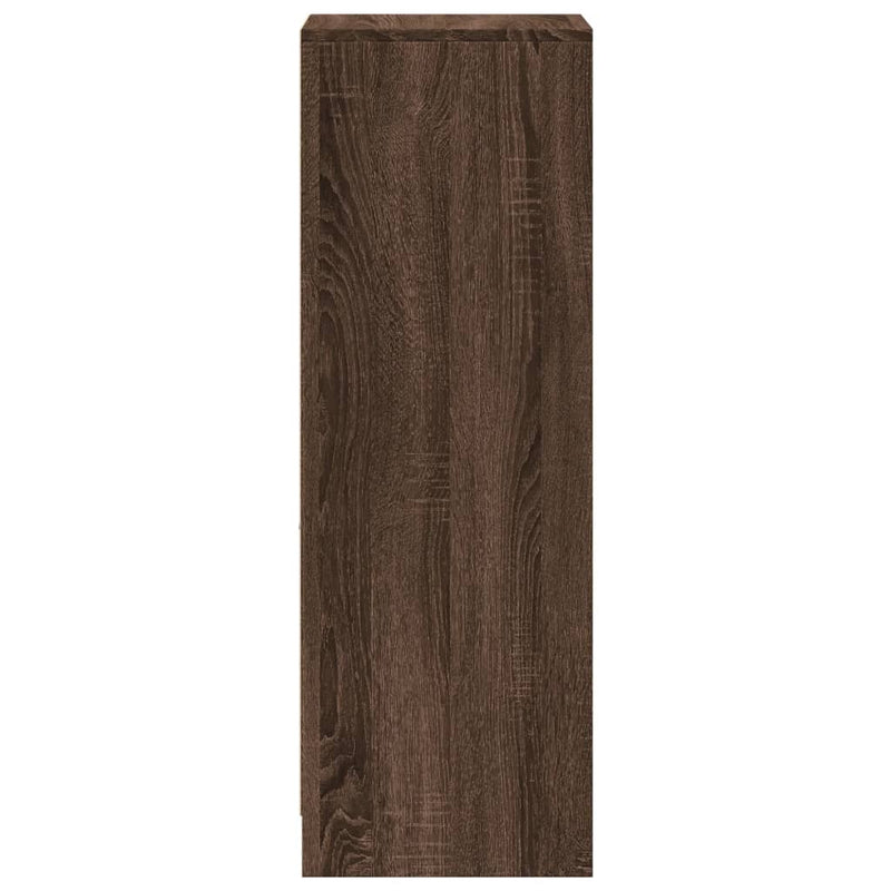 vidaXL barna tölgy szerelt fa tálalószekrény LED-del 38 x 34 x 100 cm