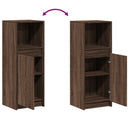 vidaXL barna tölgy szerelt fa tálalószekrény LED-del 38 x 34 x 100 cm