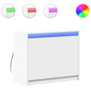 vidaXL fehér szerelt fa tálalószekrény LED-del 72 x 34 x 61 cm