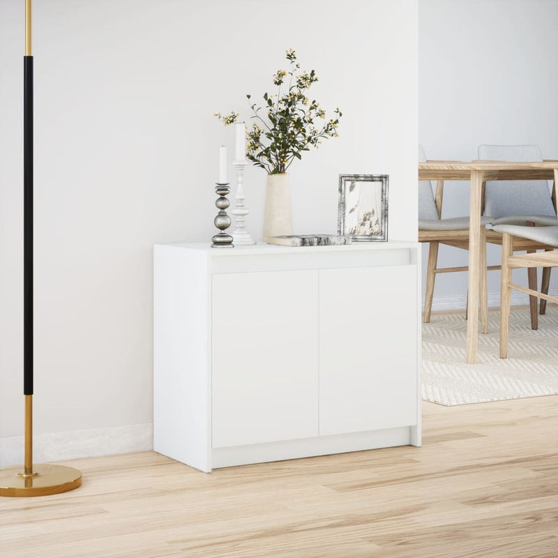 vidaXL fehér szerelt fa tálalószekrény LED-del 72 x 34 x 61 cm