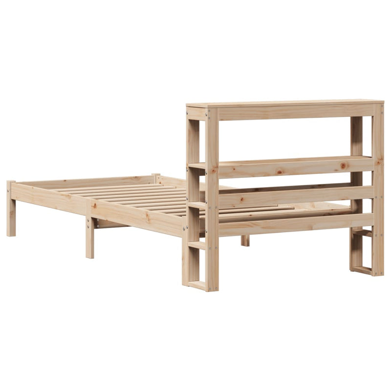 vidaXL tömör fenyőfa ágy matrac nélkül 75 x 190 cm