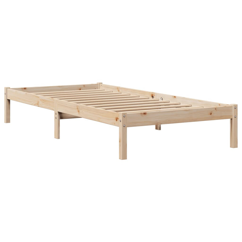 vidaXL tömör fenyőfa ágy matrac nélkül 75 x 190 cm