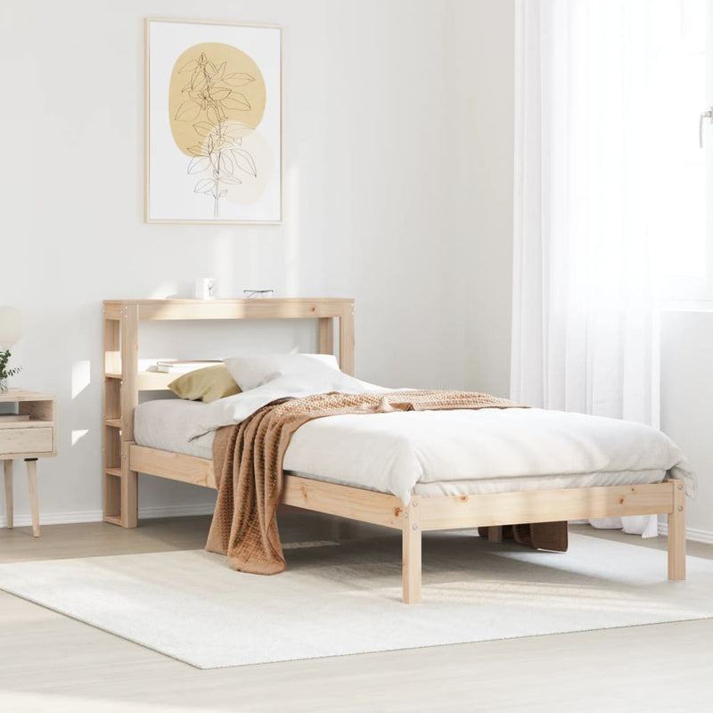 vidaXL tömör fenyőfa ágy matrac nélkül 75 x 190 cm