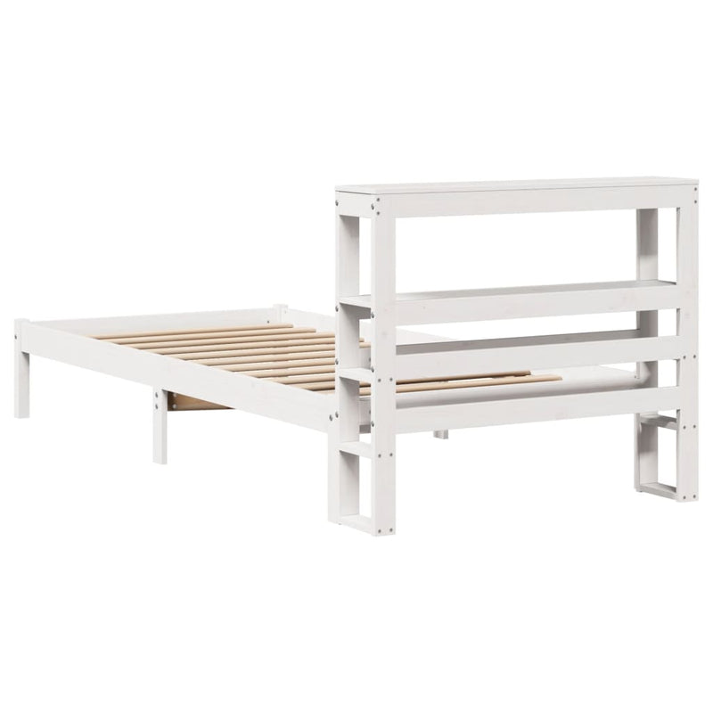 vidaXL fehér tömör fenyőfa ágykeret matrac nélkül 90 x 190 cm