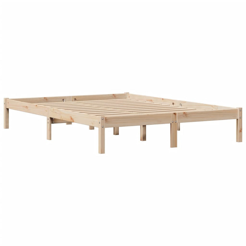 vidaXL tömör fenyőfa ágy matrac nélkül 120 x 190 cm