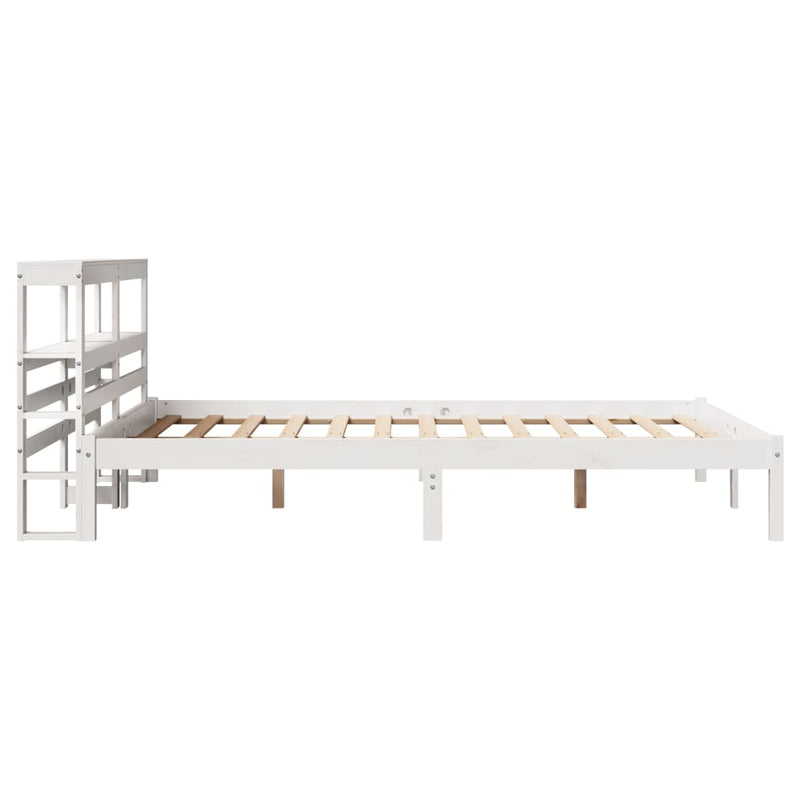vidaXL fehér tömör fenyőfa ágy matrac nélkül 120 x 190 cm