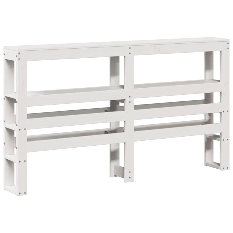 vidaXL fehér tömör fenyőfa ágy matrac nélkül 135 x 190 cm