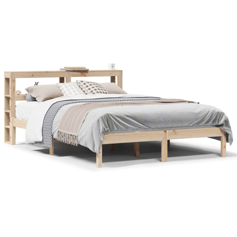 vidaXL tömör fenyőfa ágy matrac nélkül 140 x 190 cm