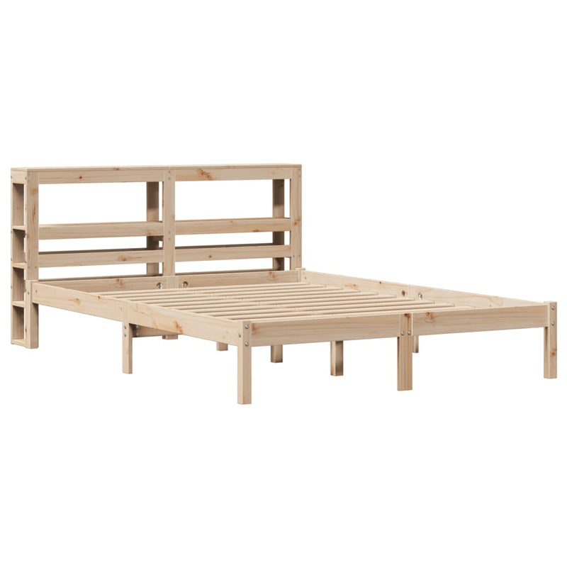 vidaXL tömör fenyőfa ágy matrac nélkül 140 x 190 cm
