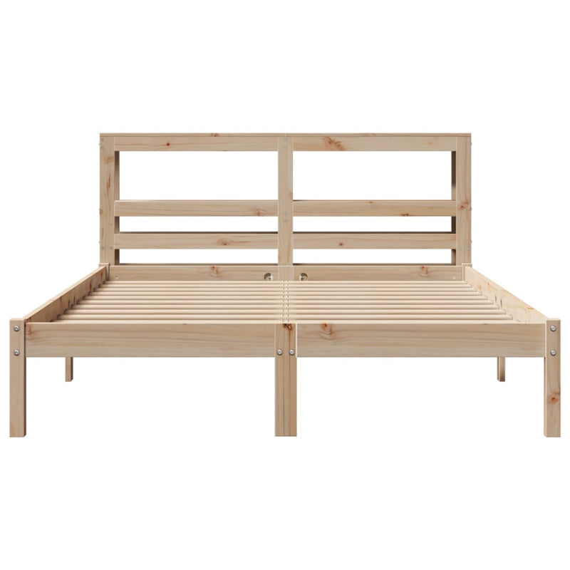 vidaXL tömör fenyőfa ágy matrac nélkül 140 x 190 cm