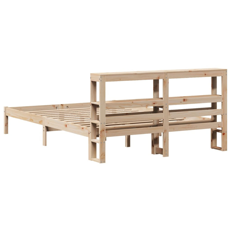 vidaXL tömör fenyőfa ágy matrac nélkül 140 x 190 cm