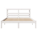 vidaXL fehér tömör fenyőfa ágy matrac nélkül 140x190 cm