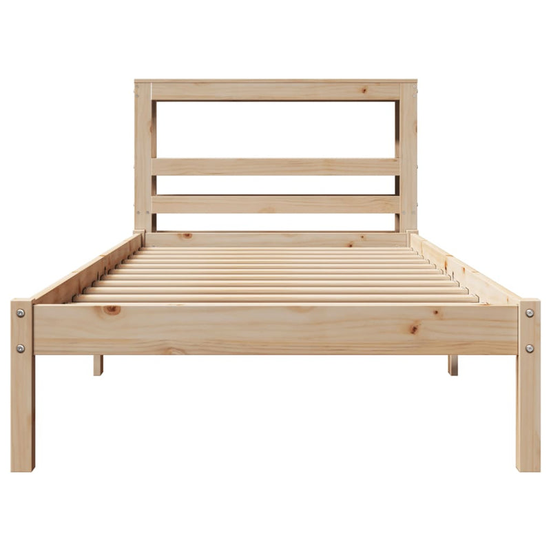vidaXL tömör fenyőfa ágy matrac nélkül 90 x 200 cm