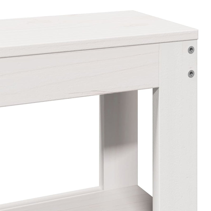 vidaXL fehér tömör fenyőfa ágy matrac nélkül 120 x 200 cm