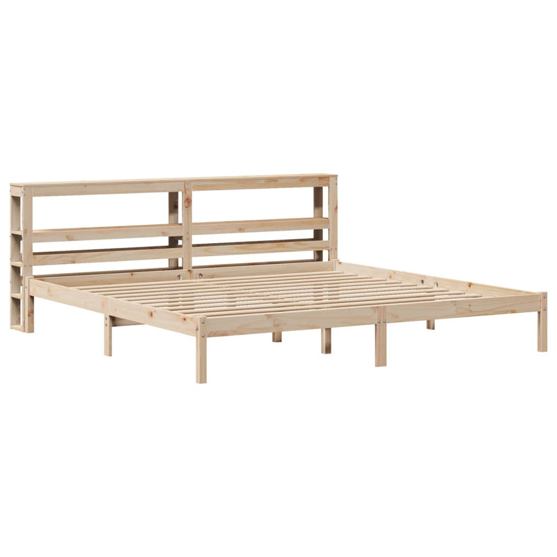 vidaXL tömör fenyőfa ágy matrac nélkül 180 x 200 cm