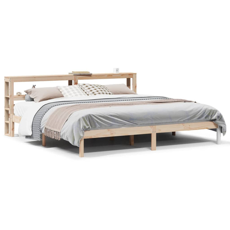 vidaXL tömör fenyőfa ágy matrac nélkül 200 x 200 cm