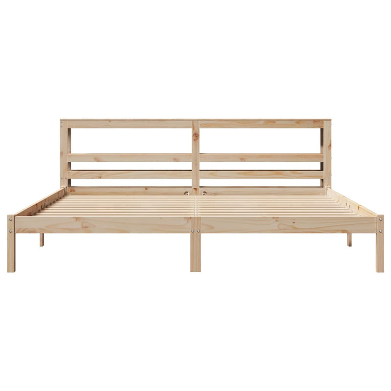 vidaXL tömör fenyőfa ágy matrac nélkül 200 x 200 cm