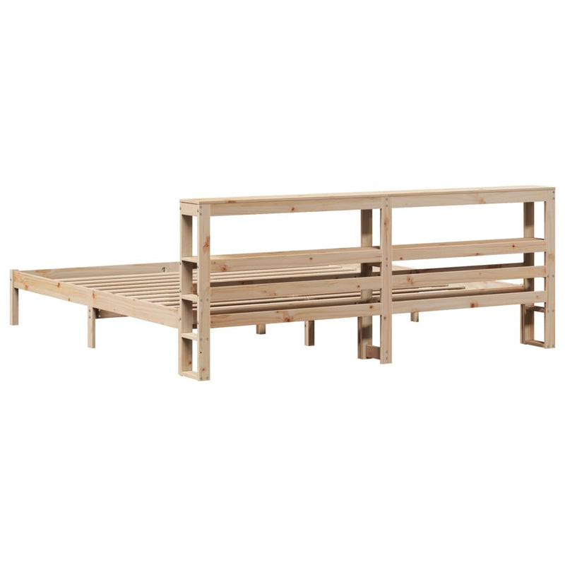 vidaXL tömör fenyőfa ágy matrac nélkül 200 x 200 cm