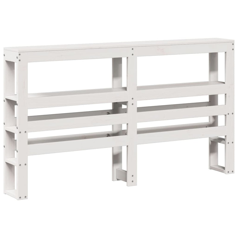 vidaXL fehér tömör fenyőfa ágy matrac nélkül 135 x 190 cm
