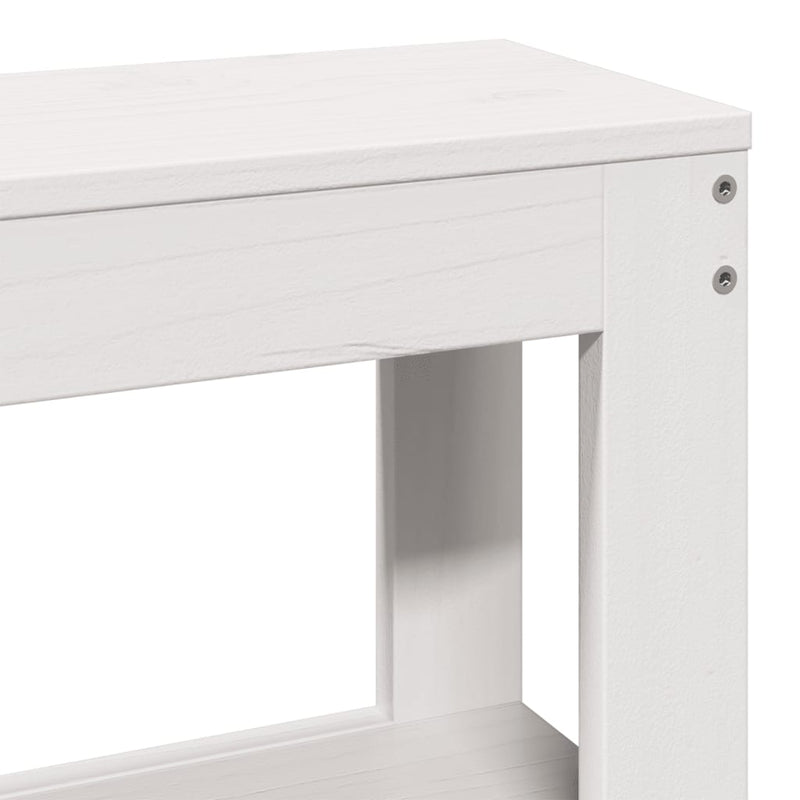 vidaXL fehér tömör fenyőfa ágy matrac nélkül 135 x 190 cm
