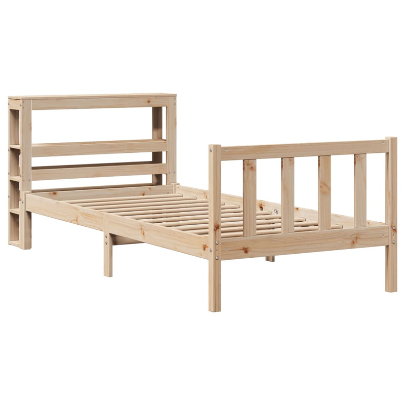 vidaXL tömör fenyőfa ágy matrac nélkül 100 x 200 cm