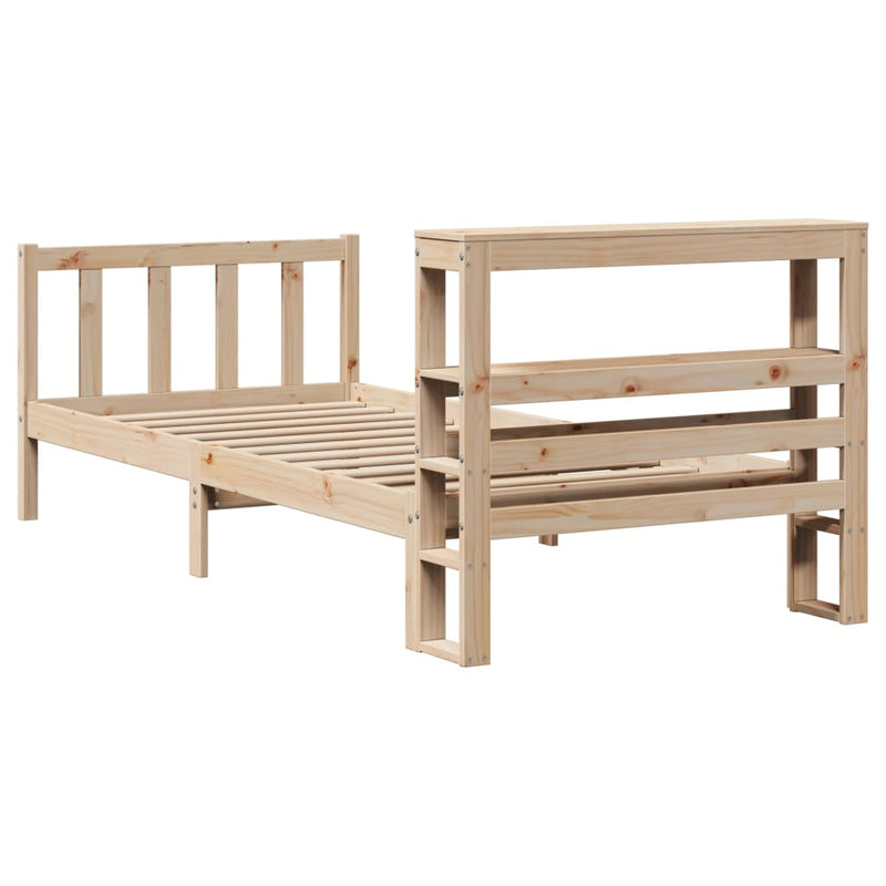 vidaXL tömör fenyőfa ágy matrac nélkül 100 x 200 cm