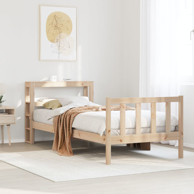 vidaXL tömör fenyőfa ágy matrac nélkül 100 x 200 cm
