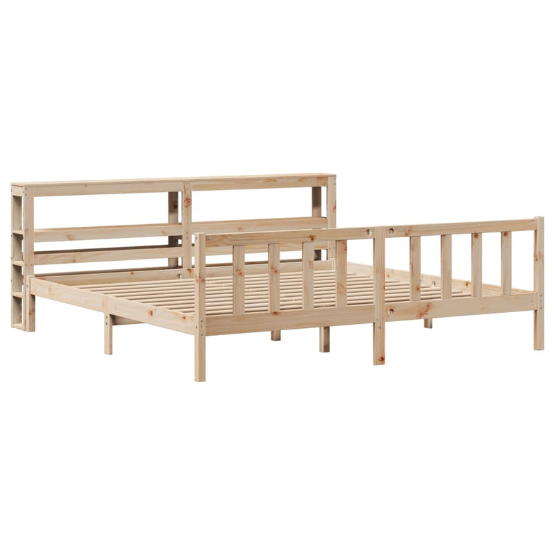 vidaXL tömör fenyőfa ágy matrac nélkül 180 x 200 cm