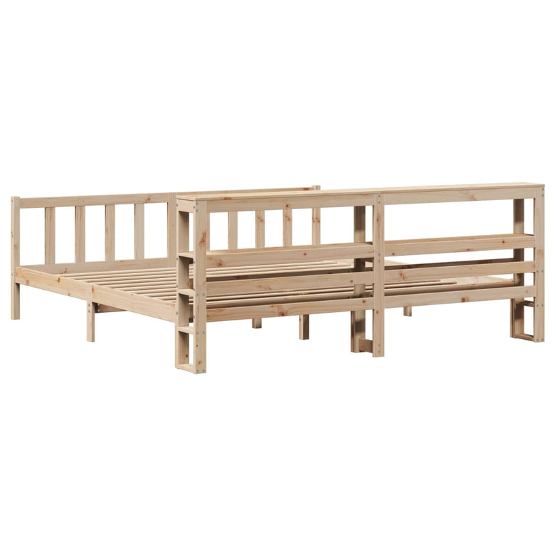 vidaXL tömör fenyőfa ágy matrac nélkül 200 x 200 cm