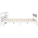 vidaXL fehér tömör fenyőfa ágy matrac nélkül 120 x 190 cm