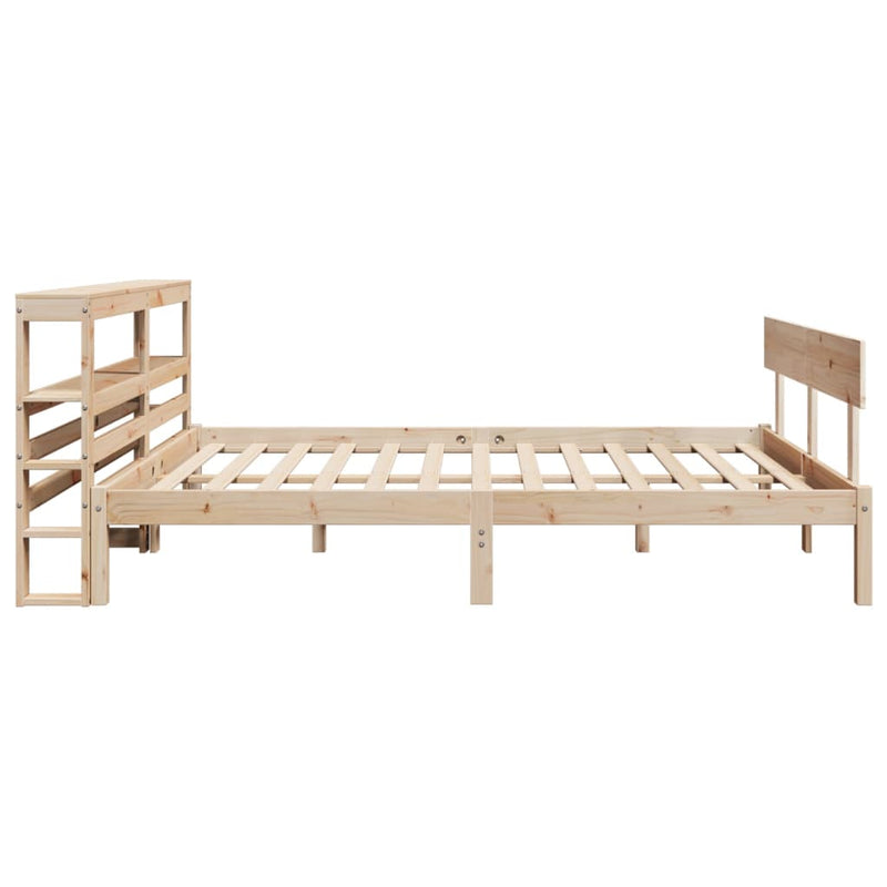 vidaXL tömör fenyőfa ágy matrac nélkül 140 x 190 cm