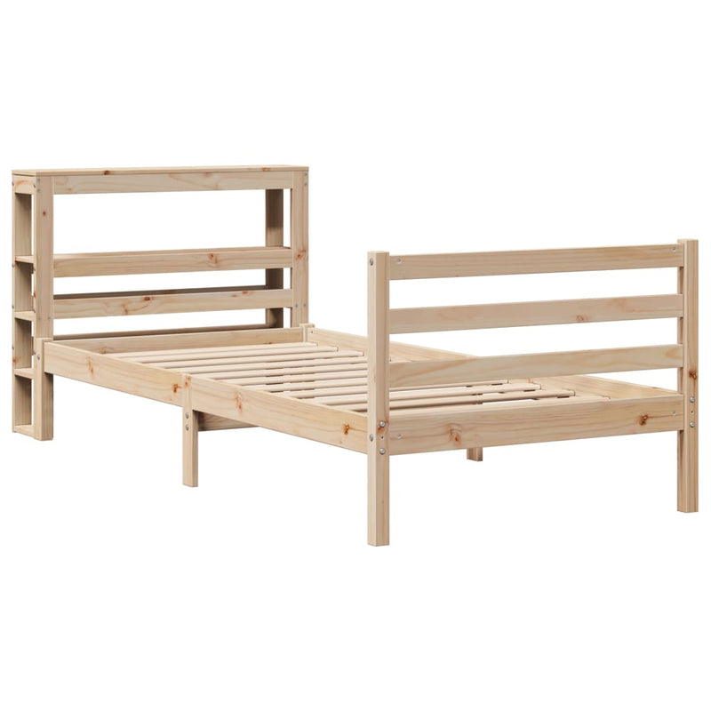 vidaXL tömör fenyőfa ágykeret matrac nélkül 90 x 190 cm