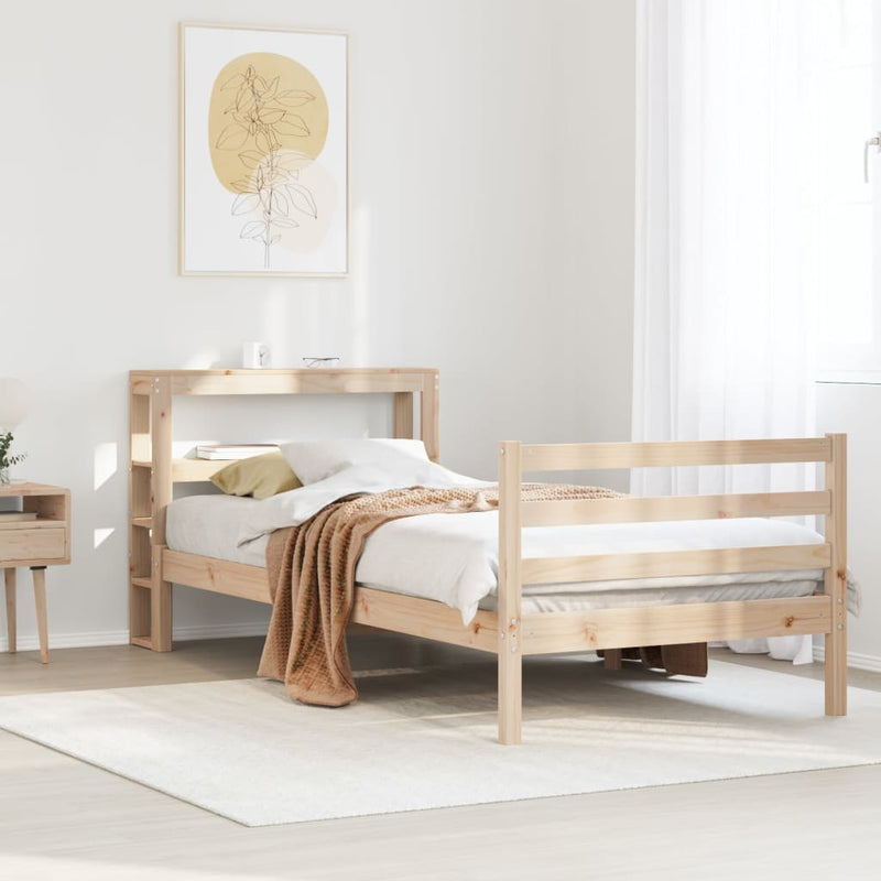 vidaXL tömör fenyőfa ágykeret matrac nélkül 90 x 190 cm