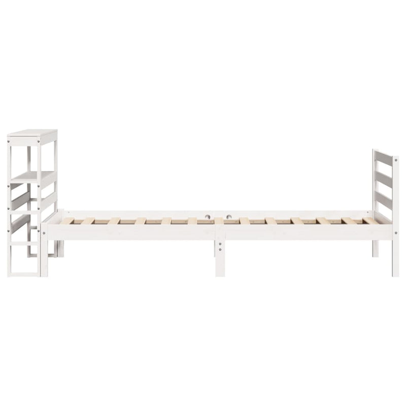 vidaXL fehér tömör fenyőfa ágykeret matrac nélkül 90 x 190 cm
