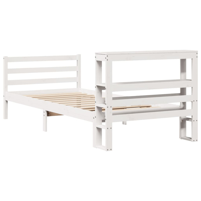 vidaXL fehér tömör fenyőfa ágykeret matrac nélkül 90 x 190 cm