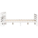 vidaXL fehér tömör fenyőfa ágy matrac nélkül 135 x 190 cm