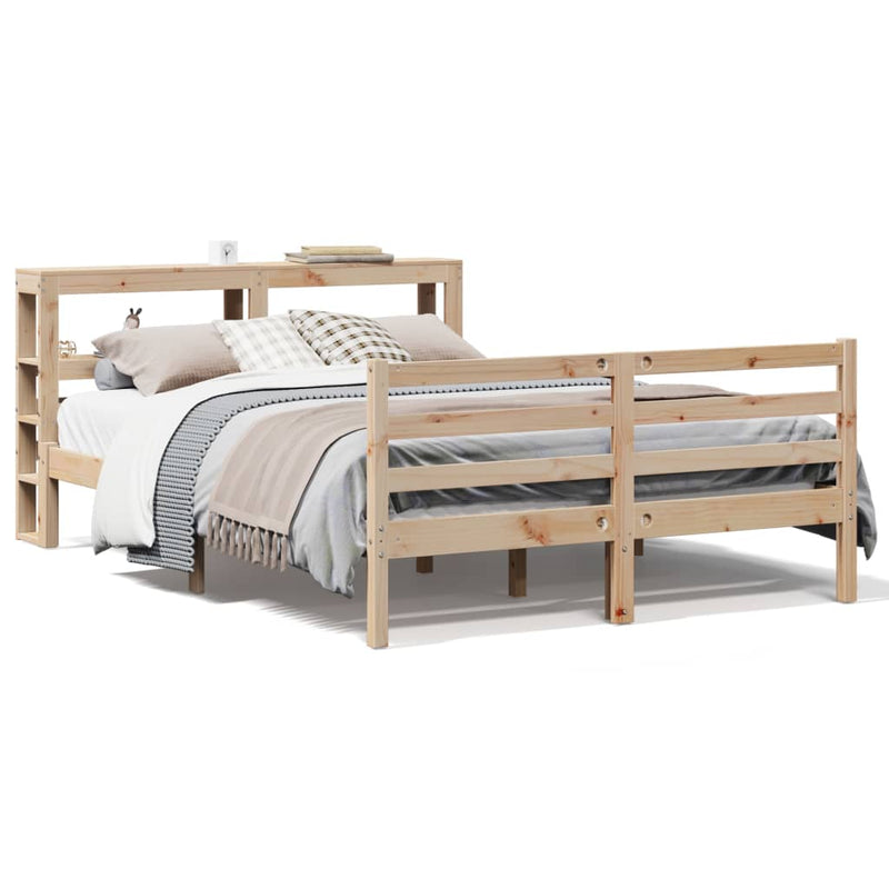 vidaXL tömör fenyőfa ágy matrac nélkül 140 x 190 cm
