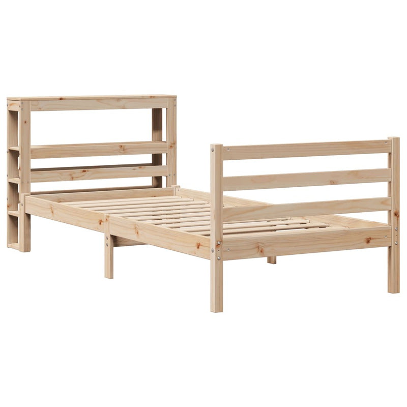 vidaXL tömör fenyőfa ágy matrac nélkül 100 x 200 cm