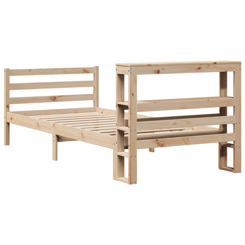 vidaXL tömör fenyőfa ágy matrac nélkül 100 x 200 cm