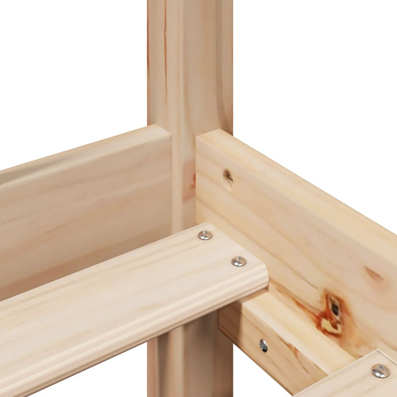 vidaXL tömör fenyőfa ágy matrac nélkül 150x200 cm