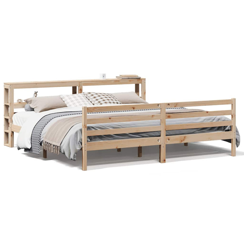 vidaXL tömör fenyőfa ágy matrac nélkül 200 x 200 cm