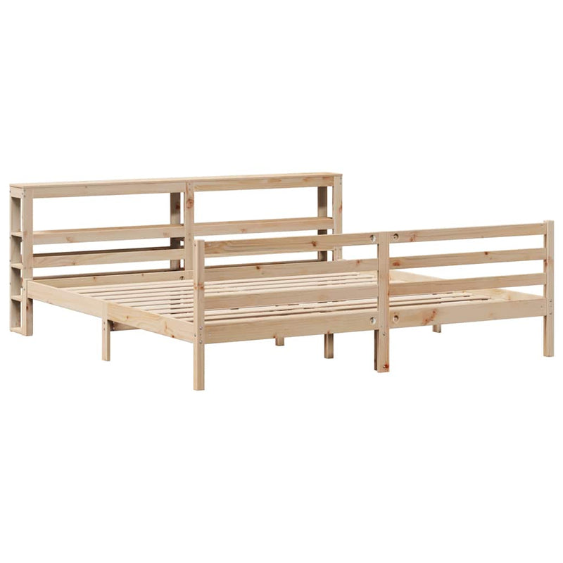 vidaXL tömör fenyőfa ágy matrac nélkül 200 x 200 cm