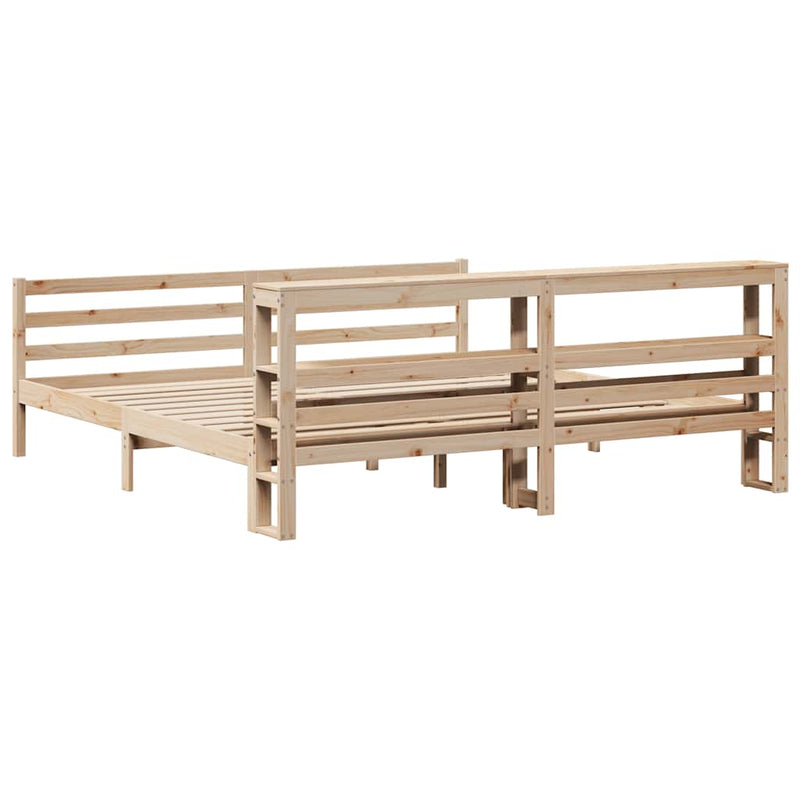 vidaXL tömör fenyőfa ágy matrac nélkül 200 x 200 cm