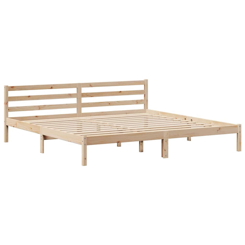 vidaXL tömör fenyőfa ágy matrac nélkül 200 x 200 cm