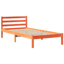 vidaXL viaszbarna tömör fenyőfa ágy matrac nélkül 75 x 190 cm