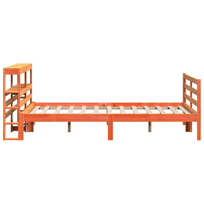 vidaXL viaszbarna tömör fenyőfa ágy matrac nélkül 160 x 200 cm
