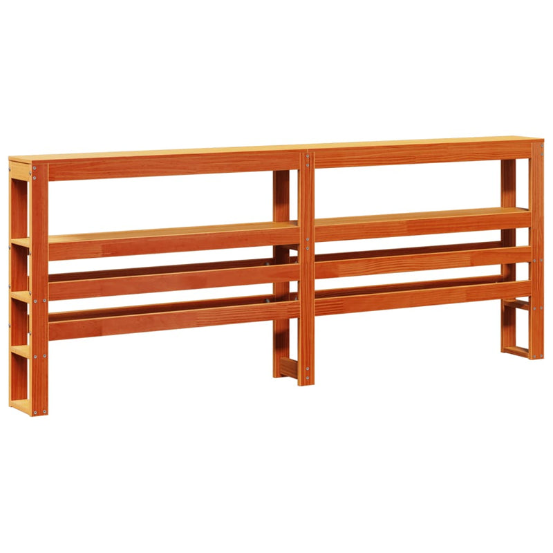 vidaXL viaszbarna tömör fenyőfa ágy matrac nélkül 180 x 200 cm