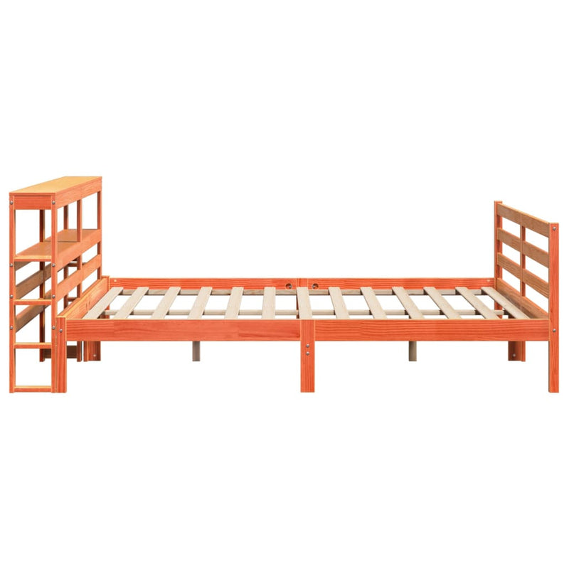 vidaXL viaszbarna tömör fenyőfa ágy matrac nélkül 180 x 200 cm