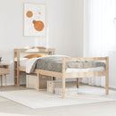 vidaXL tömör fenyőfa ágy időseknek fejtámlával 90 x 190 cm
